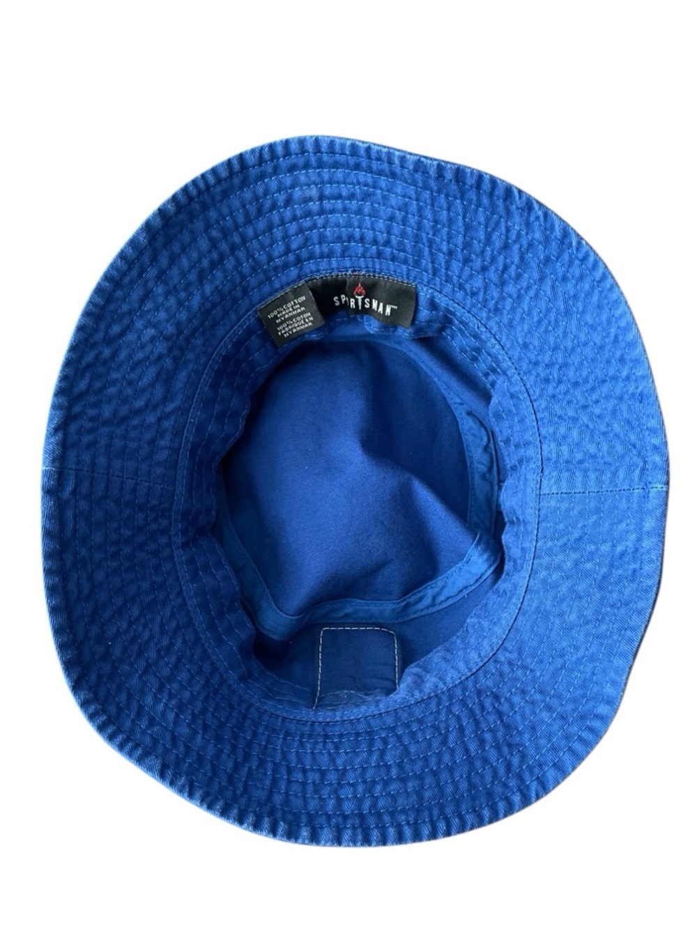 Sportsman Blue Bucket Hat with a map patch - Picture 2 of 5